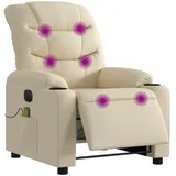 vidaXL Massagesessel Elektrisch Creme Stoff