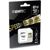 Emtec microSDXC Speedin 64GB Class 10 UHS-I U3 + SD-Adapter