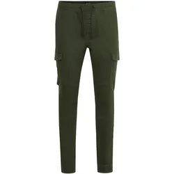 Cargohose 11 PROJECT "Cargohose PRGarik", Herren, Gr. XXL, N-Gr, schwarz (schwarz forest), Obermaterial: 98% Baumwolle CO. 2% Elasthan EL., Hosen Cargohose