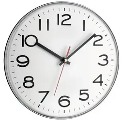 Tfa Wanduhr Quarzuhr Ku.silber D.280mm 1,5 V Zahlen