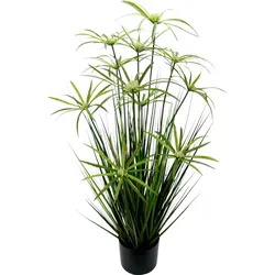 Kunstpflanze I.GE.A. "Zyperngras im Topf", grün, B:28cm H:90cm T:28cm, Kunststoff, Kunstpflanzen