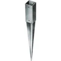 Trendline Zaunpfosten 9,1 x 9,1 x 90 cm Grau/Stahl