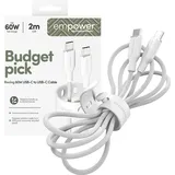Panzer Glass PanzerGlass empower 60W USB-C to USB-C Cable USB 2.0 2M White