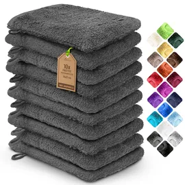 NatureMark Waschhandschuh 15 x 21 cm anthrazit 10 St.