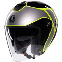 AGV Irides Davao, Jethelm - Schwarz/Grau/Neon-Gelb / XXL