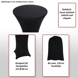 MCW Stehtischhusse Schwarz Ø 60 cm