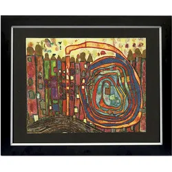 Kunstdruck HUNDERTWASSER - bunt