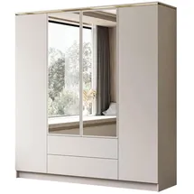 lookway Kleiderschrank Aurora 4D2SZ 200 x 213 x 57 cm Beige/Gold