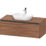 Duravit Waschtischunterschrank wandhängend „Ketho.2“ 120 × 45,9 × 55 cm in Nussbaum Natur