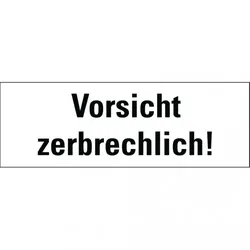 Dreifke® Hinweisetikett Vorsicht zerbrechlich!, weiß, Haftpapier, perm., 170x60mm, 250/Rolle