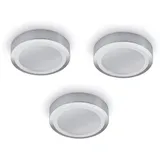 Naber Swag LED 3000K Aufbauleuchte ohne Schalter edelstahl Set, 3-tlg. 7064008