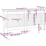 vidaXL Heizkörperabdeckung Weiß MDF 172 cm