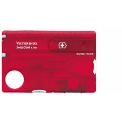 Victorinox SwissCard Lite Rubin - 12 Funktionen - Transparent Rot