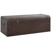 VidaXL Schatztruhe mit Riegeln Dunkelbraun 110x50x39,5 cm Sperrholz