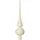 Christmas Decoration Christbaumspitze Glas 26cm hoch, D=6cm Weihnachtsbaumspitze Elfenbein Ivory weiß wollweiß glänzend