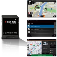 ZENEC Z-EMAP76MH-TT3 – Micro SDHC-Karte mit Reisemobil Navigation für Z-E3776, Z-N975 Z-N976, 3-D Karten für Europa, Camping P.O.I. für Wohnmobile, TMC