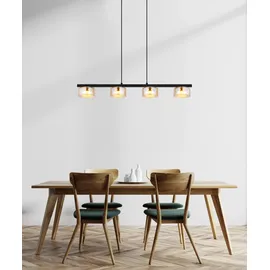 GLOBO Higgins 1-flg. LED fest integriert 110 cm orange/schwarz