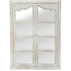 Wandspiegel mit Fenstern Shabby Chic