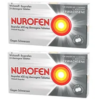 Nurofen Ibuprofen 400 mg überzogene Tabletten 2x 2x24 St Überzogene