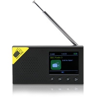 Tragbares UKW-Internetradio, Drahtloses 1200-mAh-Digitalradio für DAB 2,4-Zoll-LCD-Display mit Stereoausgang, Radio-Player für Den Innen- und Außenbereich