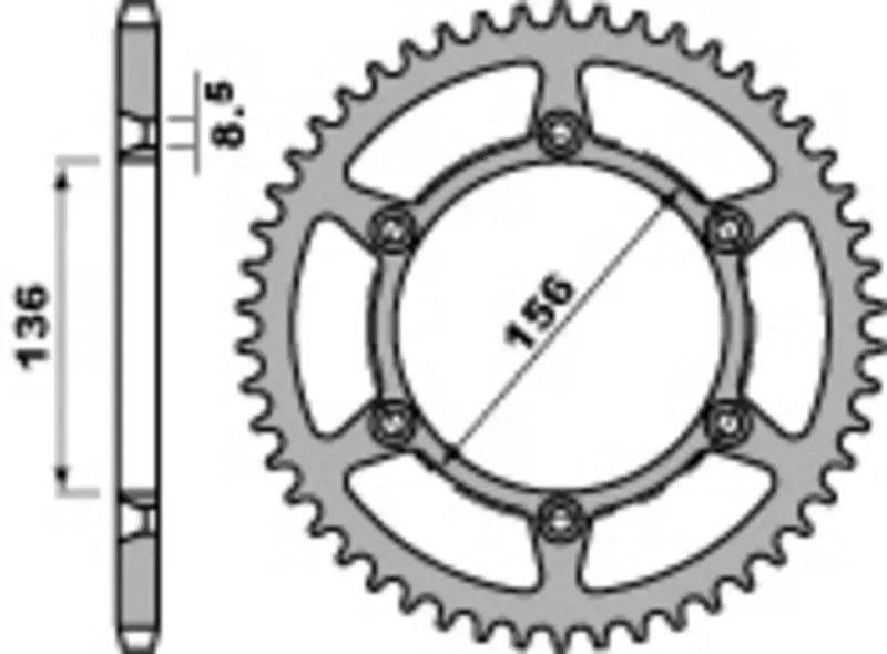 PBR Standard C45 Stahl Ritzel 820 - 520