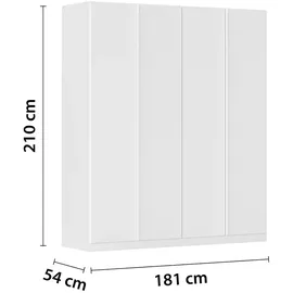 Rauch Drehtürenschrank Monostar 181 x 210 x 54 cm Weiß
