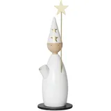 Star Trading Star Trading, LED Kerzen, Kerzenleuchter Lucia Classic Sternenjunge, Holz, Weiß