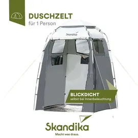 Skandika Duschzelt Camping Grau/Silber