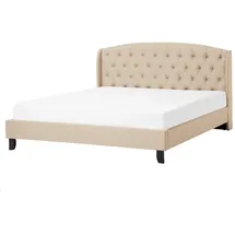 Beliani Polsterbett 140 x 200 cm Beige