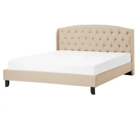 Beliani Polsterbett 140 x 200 cm Beige