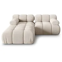 Micadoni Sofa Bellis, modular 3-Sitzer mit flachem Modul beige