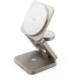CubeNest Qi2 SQ312 Pro Titanium 3in1 mit MagSafe Halterung