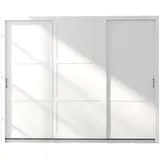 Möblo Schiebetürenschrank, Weiß, Holzwerkstoff, Rechteckig, 255x206x60 cm, Schlafzimmer, Kleiderschränke, Schwebetürenschränke