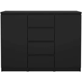Home Affaire Kommode Naia 120,8 x 90,7 x 50 cm Schwarz