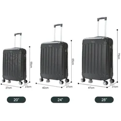 Reisekoffer Koffer 3 tlg Hartschale Trolley Set