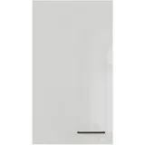 Flex-Well Exclusiv Oberschrank Lund 50 cm x 89 cm Lichtgrau glänzend-Rauchgrau