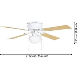 EGLO Cagliari 106,6 cm Deckenventilator Weiß