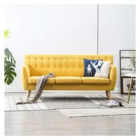 vidaXL 3-Sitzer-Sofa Stoff 172x70x82 cm Gelb