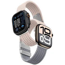 AMAZINGthing Blend Band Apple Watch 42mm 2er-Pack - Pink-Grau/Pink