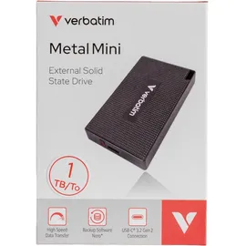 Verbatim Metal Mini SSD 512 GB USB-C 3.2 Gen 2 Schwarz 32030