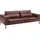 Musterring 2,5-Sitzer MUSTERRING "JustBPM100, 202 cm breit, aus hochwertigem Leder", rot, B:202cm H:88cm T:107cm, 100% Leder, Sofas, wahlweise mit Nierenkissen und mot. Sitzauszug, Metallfuß in schwarz