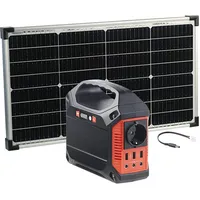 Revolt Powerbank Generator: Fensterbank-Solarkraftwerk: Powerstation mit 60-W-Modul, 155 Wh, 230 V (Solargenerator und Powerbank,