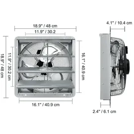 Vevor 40,6 cm Abluftventilator Aluminium