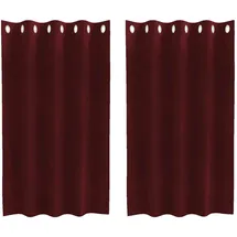 vidaXL Verdunkelungsvorhänge 2 pcs Weinrot 140 x 140 cm Samt