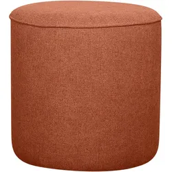 Pouf rond en tissu brique D40 cm COQ