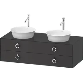 Duravit Waschtischunterschrank 2 Auszüge 130 x 40,8 x 55 cm Graphit Seidenmatt