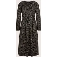 Madeleine Midikleid Grafisches Muster Schwarz/Braun 46