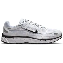 Nike P-6000 Herren White/Black/Metallic Silver/Black 46