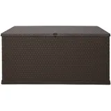 Ondis24 Gartenbox Kissenbox Rattan Terrassenbox Auflagenbox braun abschließbar