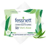 Fess'nett Feuchtes Toilettenpapier, Aloe Vera, 50 Stück (Packung mit 5)